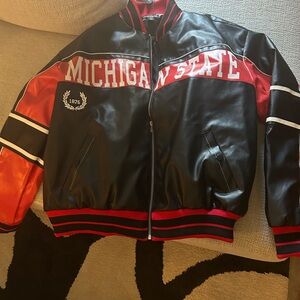 Black and red Michigan state jacket